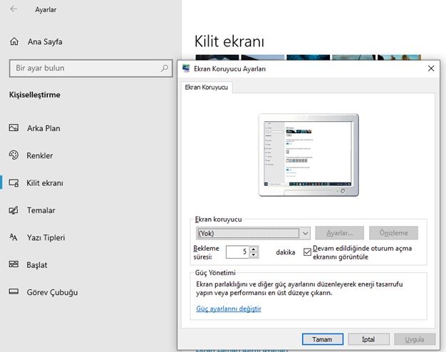 windows kilit ekranı