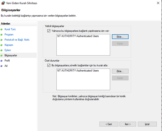 windows güvenlik duvarı kapatma açma ve diğer özellikler