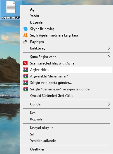 winrar dosya ve klasör şifreleme