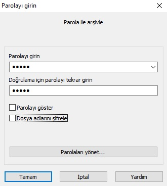 winrar dosya ve klasör şifreleme