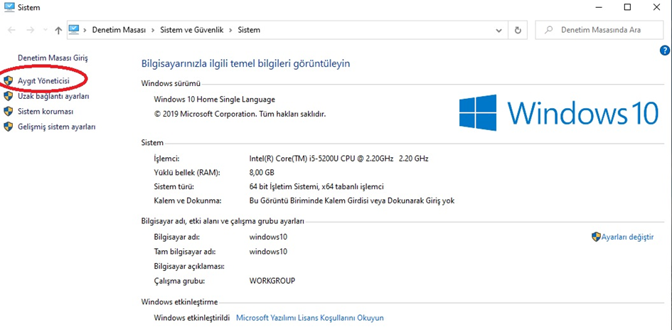 usb girişleri