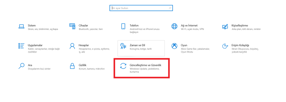 windows 10 sistem görüntüsü oluşturma