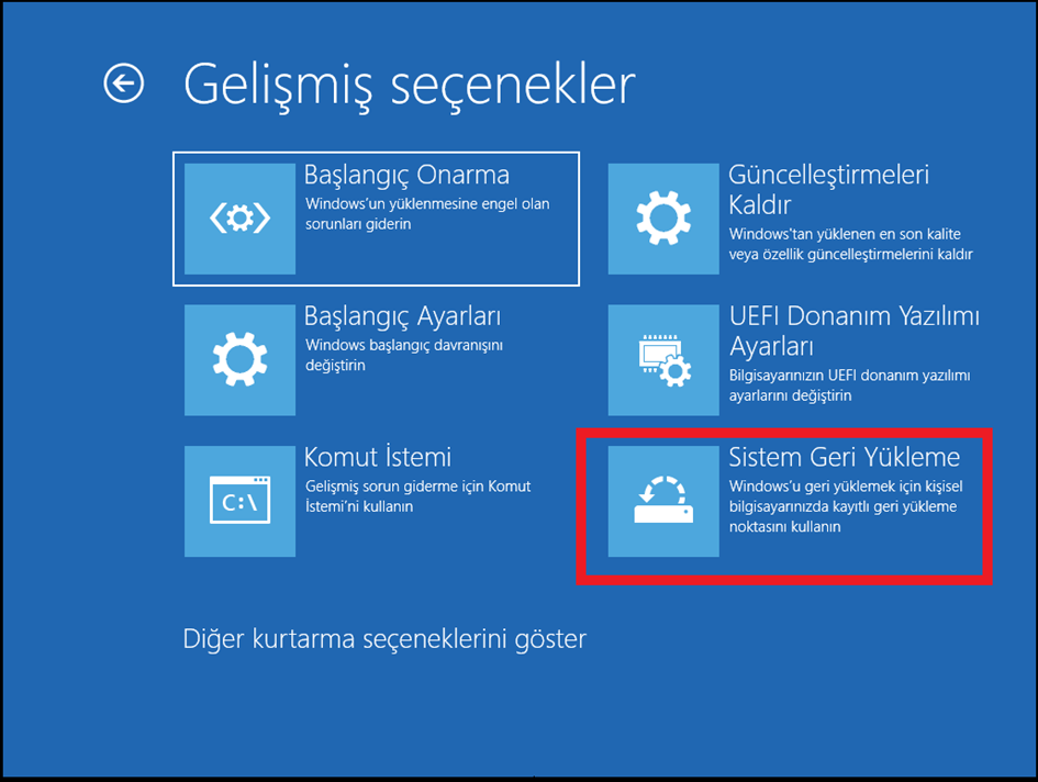 Windows 10 için Geri Yükleme Noktası Oluşturma