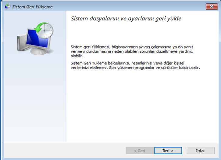 Windows 10 için Geri Yükleme Noktası Oluşturma